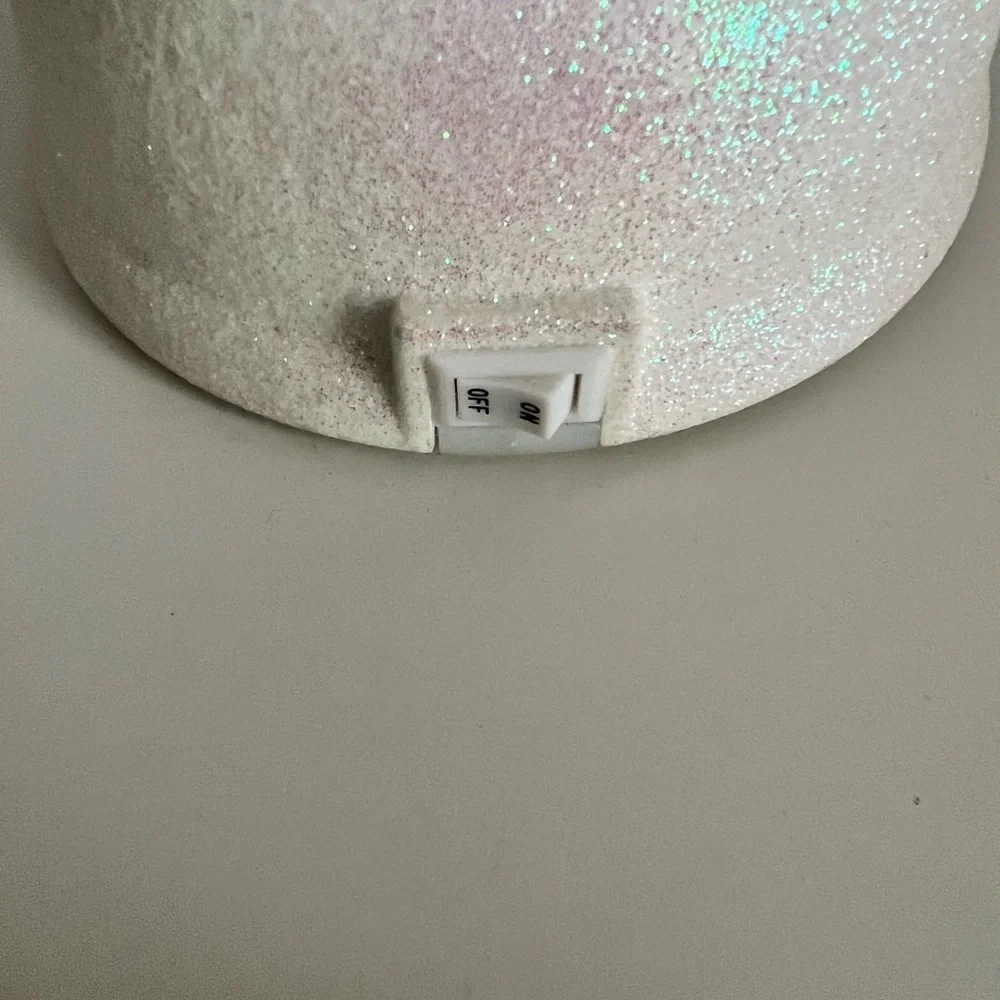 Bath and Bodyworks Elegant White and Green Mermaid Snow Globe Candle Holder